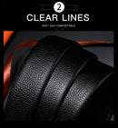 Cinto masculino de couro com fivela automática